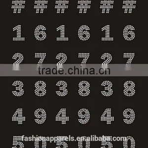 Crystal Number Custom Tennis Hot Fix Rhinestone for Clothing thumbnail-1