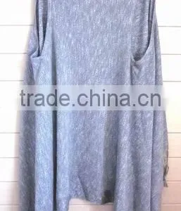 Lady Sleeveless Viscose Sweater Poncho thumbnail-3