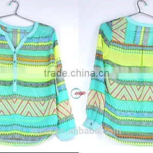 Digital Print Lady Blouse Sweater thumbnail-1