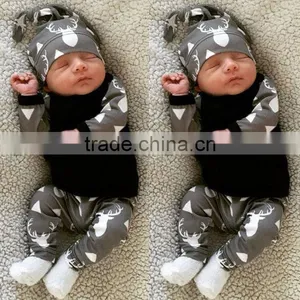 Cute Baby Clothing Deer Tops Long Sleeve T Shirt + Pants Baby Clothes Clothing Set thumbnail-2