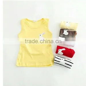 In the Summer of 2016 Children Breathable Colourful Soft Cotton Sleeveless Round Collar Vest thumbnail-1