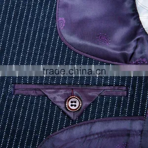 ELPA Fancy Kids Clothes Boys Tailor Made Dark Blue Striped Knitted Wholesale 3 Piece Kids Suits thumbnail-3