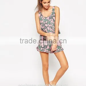 Relaxed Fit Scoop Neck All Over Printed Pajama Women Adult Pajama thumbnail-5