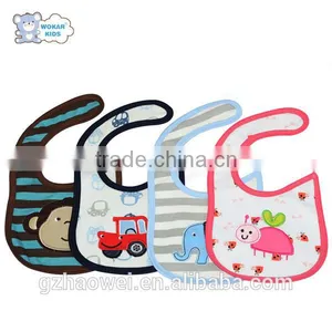 Wholesale 2016 Embroidery Cartoon Baby Bibs 100% Cotton thumbnail-1