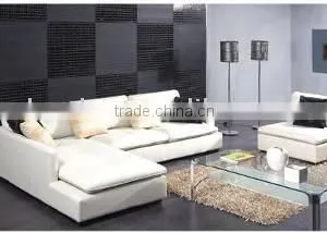 White Household Leather PVC Match Sofa thumbnail-1
