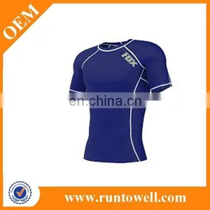 2015 Latest Design Wholesale Custom Short Sleeve Compression Shirts/Top Quality Quick-Dry Custom Cheerleading t Shirts thumbnail-2