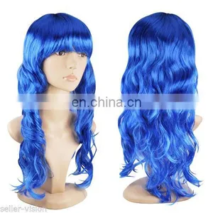 2016 Fashion Design Lace Wig Dark Blue Cosplay Wig Wholesale FW2030 thumbnail-1