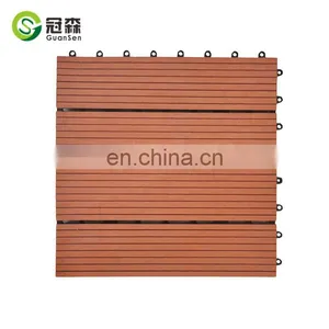 WPC Garden Swimming Pool Decoration Deck DIY Tiles 310*310mm Wpc Interlocking Decking Tiles thumbnail-6