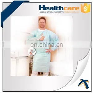 Dispoable Plastic Isolation CPE Gowns,CPE Gown,disposable Light Blue CPE Gown thumbnail-2