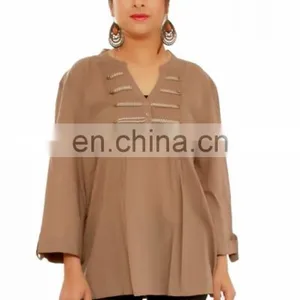 Western and Indian Designer Rayon Comfortable 3/4 Sleeve Top for Women and Girls thumbnail-3