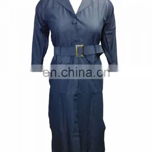 Dubai 2017 Designer Denim Women Coat / Jeans Material Attractive Stylish Denim Jacket / Latest Casual Wear Jacket (dubai Abaya) thumbnail-1