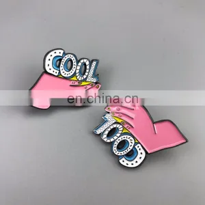 Custom Fashion Metal Tags Clothing Labels Enamel Pins thumbnail-1