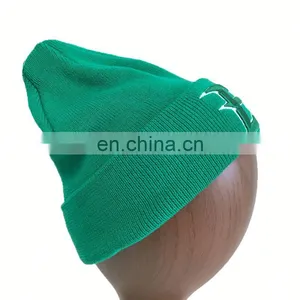 Custom Made Your Own Logo Embroidery Knit Beanie With Pom Pom thumbnail-1