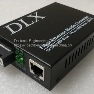HD IP Camera to Fiber Converter Gigabit Ethernet Fiber Optic Transmitter and Receiver Single Port Fiber Media Converter thumbnail-3