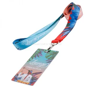 Custom Sublimation Printing Polyester ID Badge Neck Lanyard No Minimum Order Quantity thumbnail-1