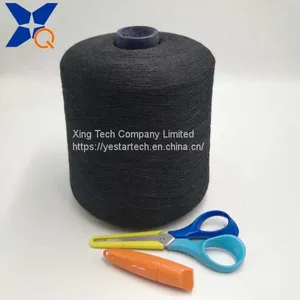 Black Ne32/2plies 20% Metal Fiber Blended With 80% Polyester Fiber Spun Yarn for Knitting Finger Tip Touchscreen Gloves-XTAA090 thumbnail-1