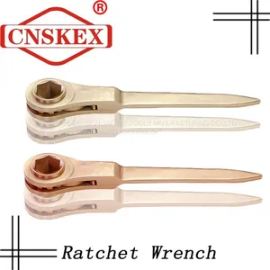 Two Kinds of Flat End Hexagon Ratchet Wrench Made of Beryllium Bronze and Aluminum Bronze thumbnail-3