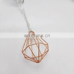 Good Quality Battery Powered LED Metal Diamond Shape String Light For Home Decoration thumbnail-6