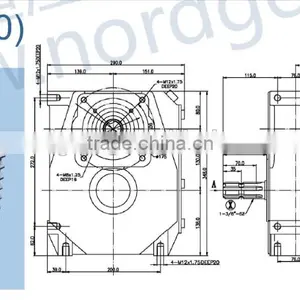 P1301 M10 Ratio 1:1 540 to 1000 PTO Parallel Shaft Gearbox thumbnail-3