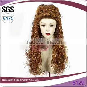 Miss Victoria Very Nice Fake Brown Curly Synthetic Fiber Hair Wig thumbnail-1