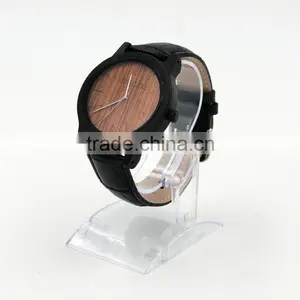 Wholesale Fashion Wood Watch Men Custom Logo Wrist Watch With Genuine Leather Band thumbnail-2