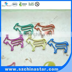 PET Coated Iron Wire Horse Shape Paper Clip Assorted Color thumbnail-4
