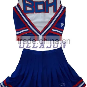 Sexy Custom Sublimation Cheap Colorful Crop Top Sleeveless Cheerleading Uniforms thumbnail-2