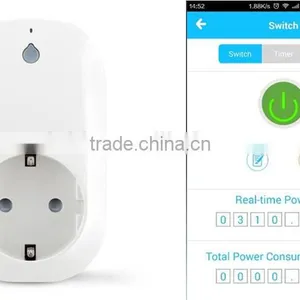 Smart Home AC90-264V 3500W EU Standard WiFi Power Plug Socket Internet Remote/Timer Control With Power Consumption Measurement thumbnail-1