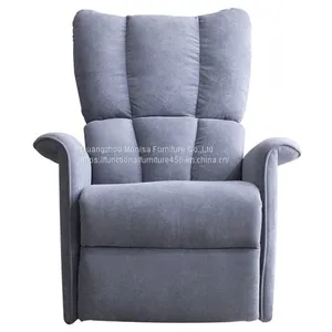 New Functional Electric Single-Seat Fabric Sofa Modern Minimalist Gray Rockable Lunch Break Function Reclining Chair thumbnail-2