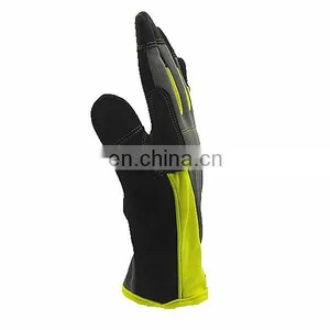 High Quality Synthetic Leather Fingerless Mechanics Work Impact Safety Gloves thumbnail-4