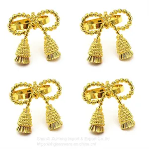 Gold Bowknot Napkin Holder Rings Metal Rings Wedding Outdoor Party Baby Shower Dinner Party Table Decoration thumbnail-4