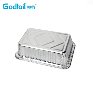 Rectanglar Aluminum Foil Container Wrinkle Wall Container thumbnail-2