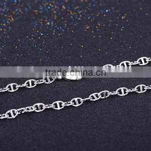 Latest Jewelry Product Designs 2015 Rhodium Plated Flat Curb Chain Sun Necklace thumbnail-4