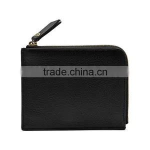 Fashion Leather Zip Coin Purse High Quality Cow Leather Coin Pocket thumbnail-1