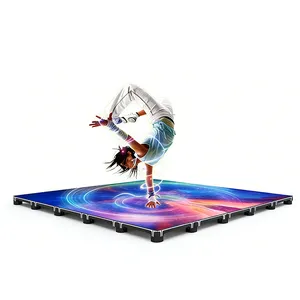 Full-color SMD Indoor Animation Led Display for Concert Stage Banquet LED Rolling Flexible Floor Led Tiles thumbnail-1