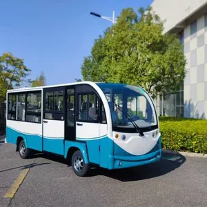 School-style Electric Shuttle Bus - One of the Electric Sightseeing Buses - 14-seater Enclosed Campus Shuttle Bus With Door Rings and Circular Seats for Sightseeing thumbnail-1