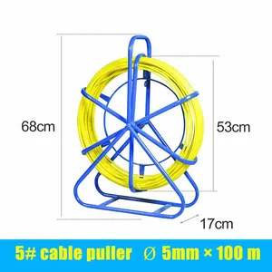 Heavy‑Duty Cable Threading Device With Glass Fiber Rod & Thickened Steel Frame | Multi‑Size Pipe Puller for Electricians & Telecom Installers thumbnail-3
