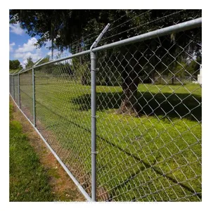 Residential Chain Link Fence Single Swing Gate Easy Installation Anti Clamp Hot Dipped Galvanized Single Arm Barbed Wire thumbnail-1