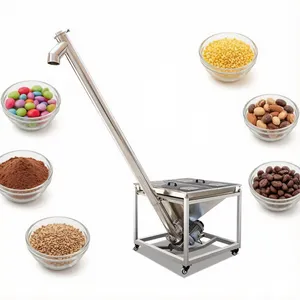 Stainless Steel Screw Conveyor Small Automatic Nuts Grain Screw Feeder for Powders and Granules Highly Efficient Customized thumbnail-1