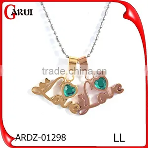 Custom Stainless Steel Pendant Necklace Stone Pendant Models thumbnail-1
