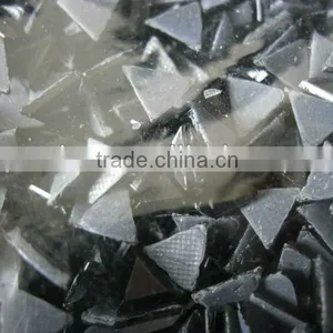 Rhinestone Hot Fix Iron on Triangle Black Size Approximately 6MM X 6MM thumbnail-1