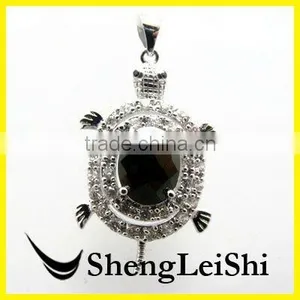 Turtle Shape Silver Pendant thumbnail-1
