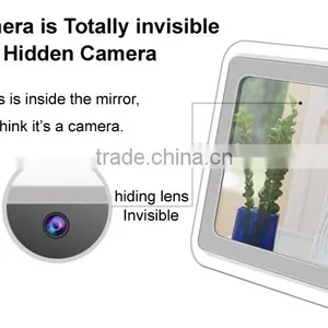 1080P IP Mirror Clock Wifi Hidden Camera With Alarm Sensor Quality Choice thumbnail-1