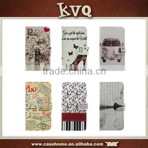 Printed Patterns Wallet Flip PU Leather Case For IPhone4 4s 5 5s 5c 6 thumbnail-1