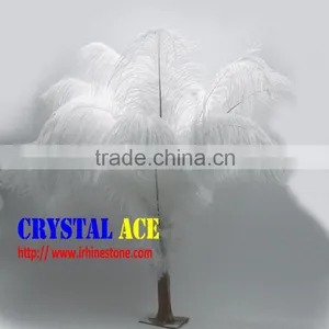 White Colour Party Ostrich Feathers, Ostrich Plumes Feathers, Dyed Ostrich Plumes for Wholesale thumbnail-2