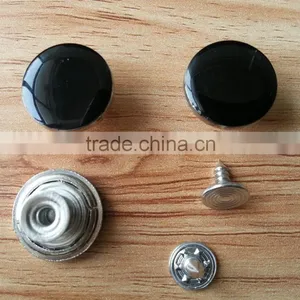 Black Enamelled Removable Metal Jeans Tack Button For Jeans / Jackets -- J1541 thumbnail-3