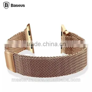 BASEUS 38MM Stainless Steel Mesh Polished Watch Band Wrist Strap For Apple Watch MT-3487 thumbnail-1