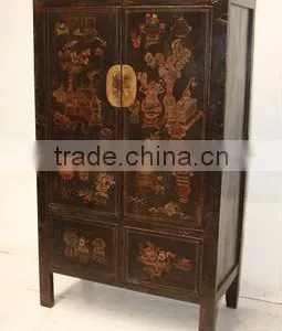 Shanxi Antique Large Painted Cabinet thumbnail-1