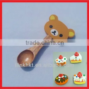 Wooden Coffee Spoon With Own Design Soft PVC Handle Cover thumbnail-1