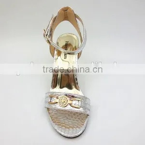 Middle Thick Heel Ankle Strap Office Lady Sandals With Button thumbnail-3